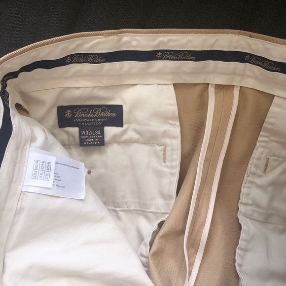 Brooks brothers pleated tan dress pants 32 34 - Picture 6 of 6